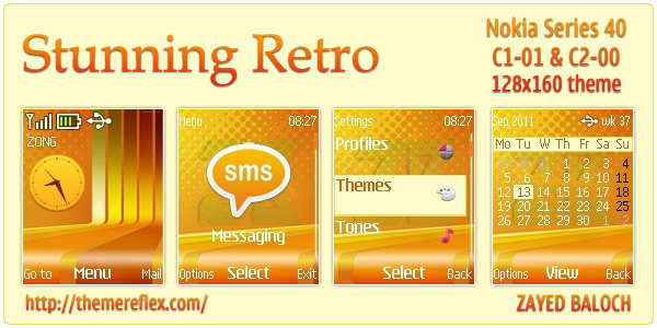 Stunning Retro Nokia C1-01 theme